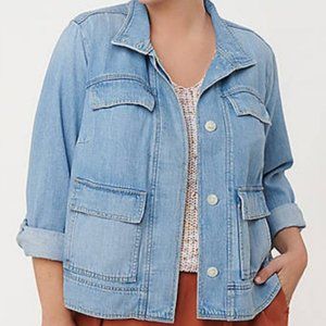LOFT PLUS DENIM UTILITY JACKET - Size 16